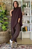 Charli Honeycomb Oversized Turtle Knit Chocolate